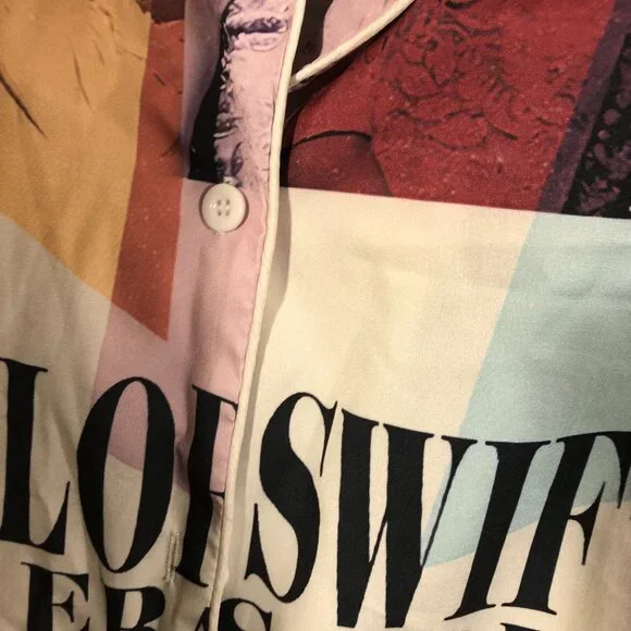 Taylor Swift women The Eras Tour top and bottom pajama set, M - Picture 8 of 12